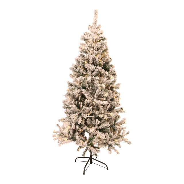 Excellent Trees ® rova witte kerstboom met sneeuw en led verlichting ⌀110cm - 2958182 large