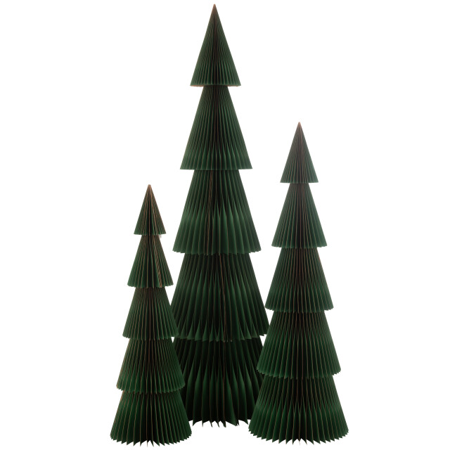 J-Line kerstboom plooibaar papier donker/koper large 69x69x213cm 3009892 large
