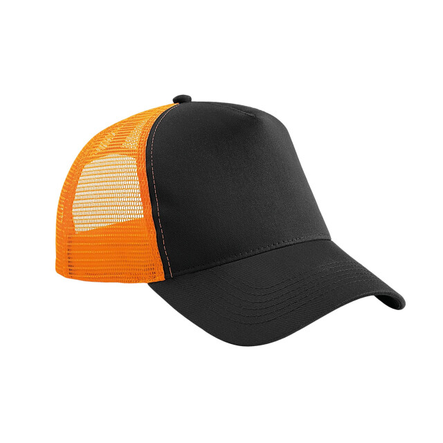 Beechfield Snapback trucker-cap voor volwassenen UTFK1457_blackorange large