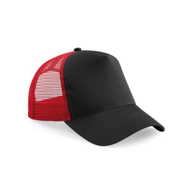 Beechfield Snapback trucker-cap voor volwassenen UTFK1457_blackclassicred large