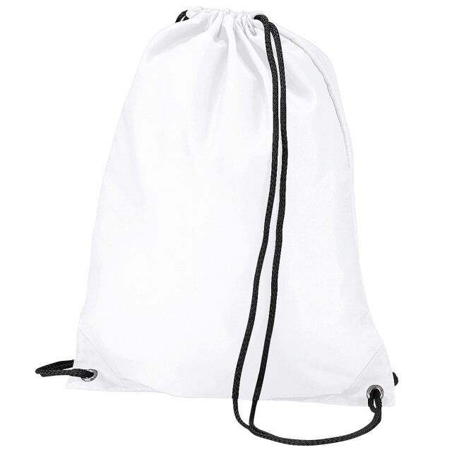 Bagbase Budget waterbestendige sport gymsac-trekkoordzak (11 liter) UTFK212_white large