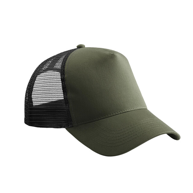 Beechfield Snapback trucker-cap voor volwassenen UTFK1457_oliveblack large