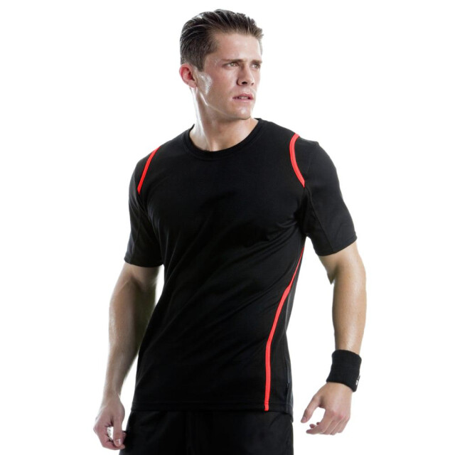Gamegear ® cooltex® t-shirt met korte mouwen / herensportkleding UTFK386_blackred large