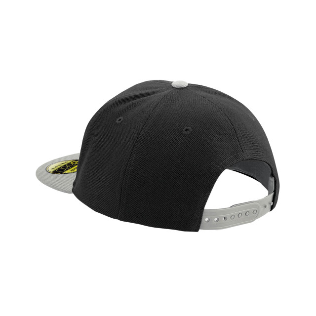 Beechfield Unisex adult original flat peak snapback cap UTFK1455_blackgrey large