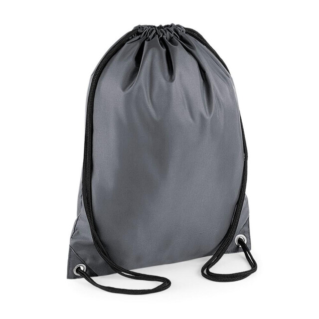 Bagbase Budget waterbestendige sport gymsac-trekkoordzak (11 liter) UTFK212_graphite large