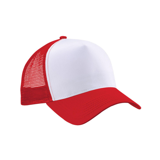 Beechfield Snapback trucker-cap voor volwassenen UTFK1457_classicredwhite large