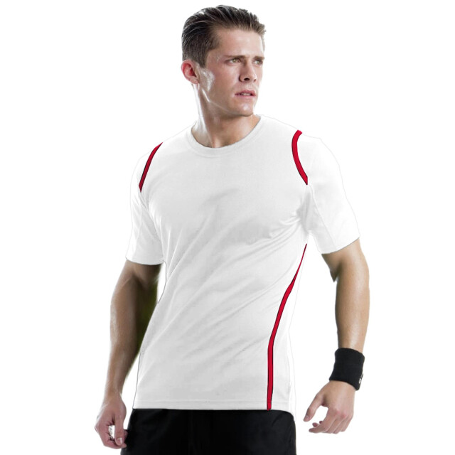 Gamegear ® cooltex® t-shirt met korte mouwen / herensportkleding UTFK386_whitered large