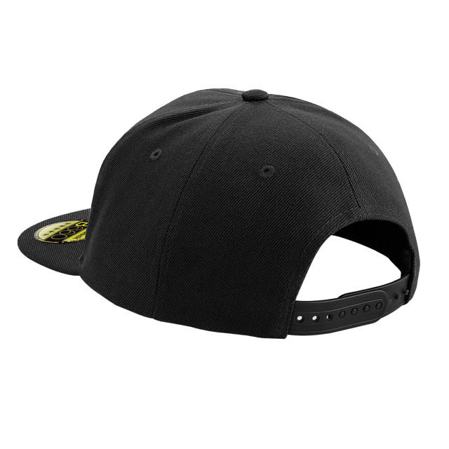 Beechfield Unisex adult original flat peak snapback cap UTFK1455_blackblack large