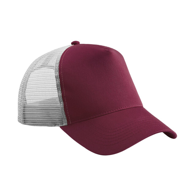 Beechfield Snapback trucker-cap voor volwassenen UTFK1457_burgundylightgrey large