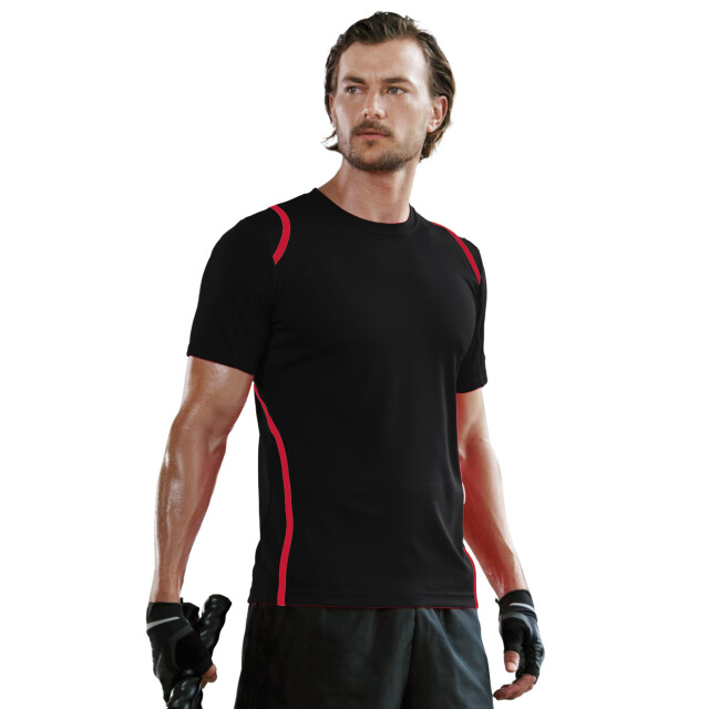 Gamegear ® cooltex® t-shirt met korte mouwen / herensportkleding UTFK386_blackred large