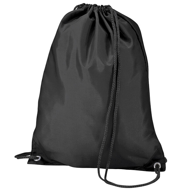 Bagbase Budget waterbestendige sport gymsac-trekkoordzak (11 liter) UTFK212_black large