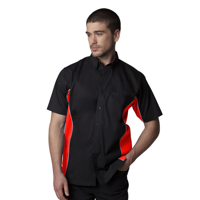 Gamegear Herensporters shirt met korte mouwen / herensportkleding UTFK372_blackredwhite large