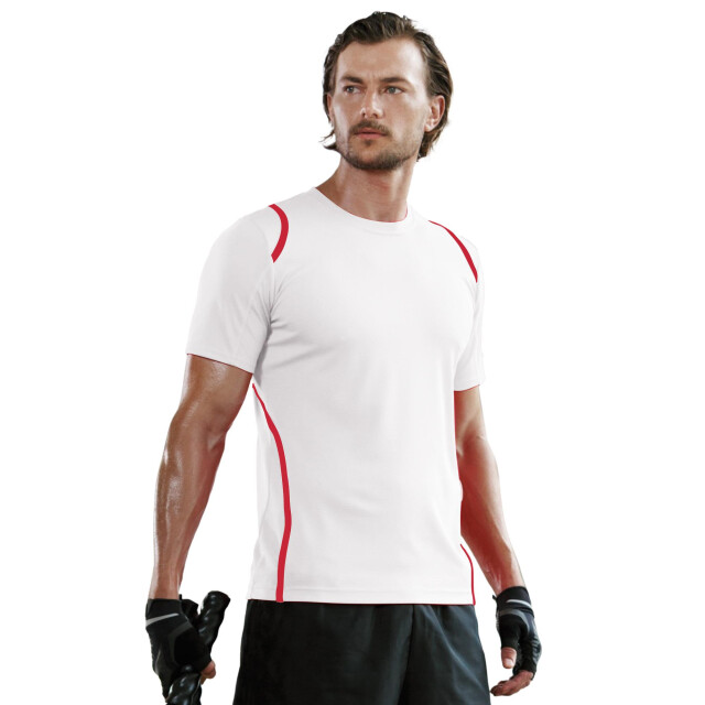Gamegear ® cooltex® t-shirt met korte mouwen / herensportkleding UTFK386_whitered large