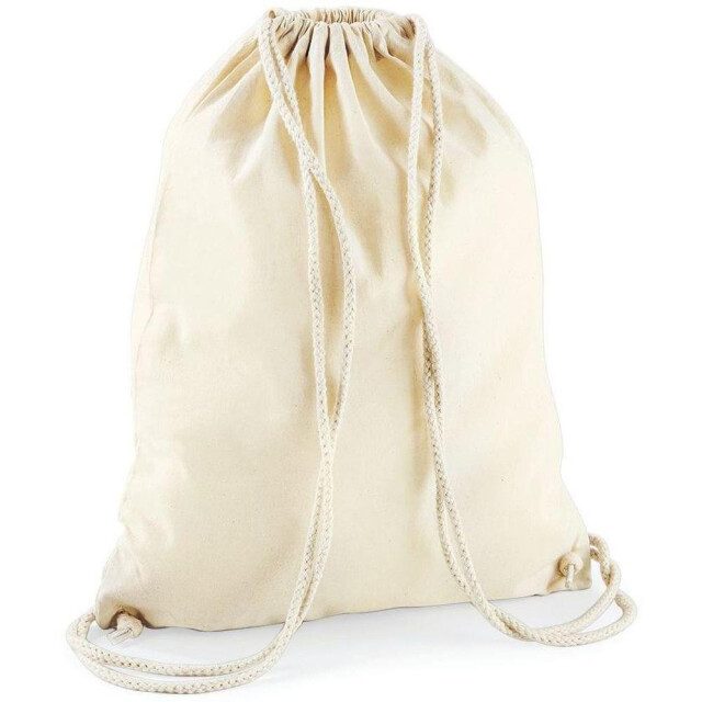 Westford Mill Katoenen gymsac-zak 12 liter UTFK958_natural large
