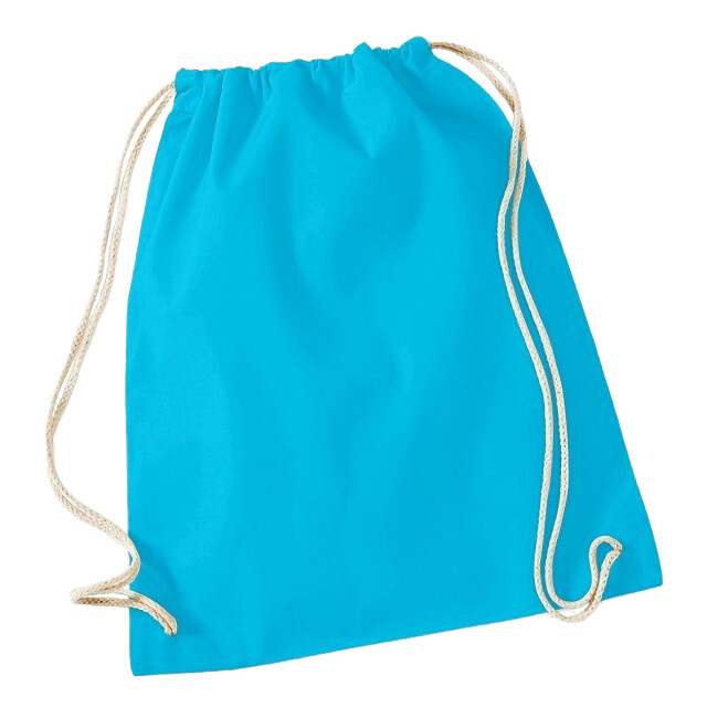Westford Mill Katoenen gymsac-zak 12 liter UTFK958_surfblue large