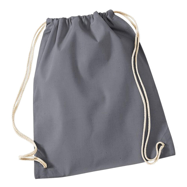 Westford Mill Katoenen gymsac-zak 12 liter UTFK958_graphite large