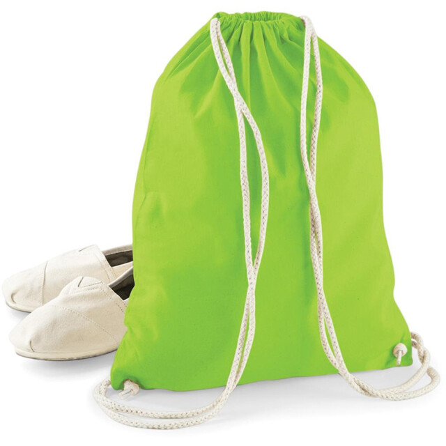 Westford Mill Katoenen gymsac-zak 12 liter UTFK958_lime large