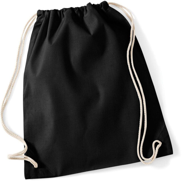 Westford Mill Katoenen gymsac-zak 12 liter UTFK958_black large