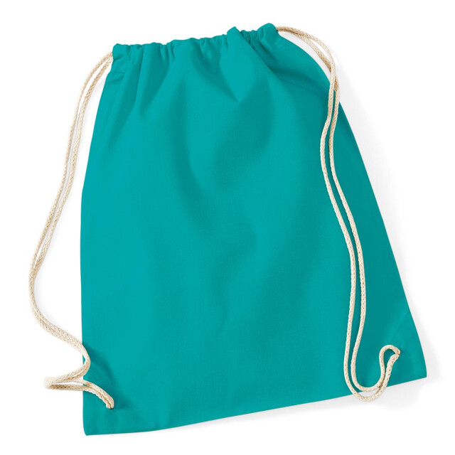 Westford Mill Katoenen gymsac-zak 12 liter UTFK958_emerald large