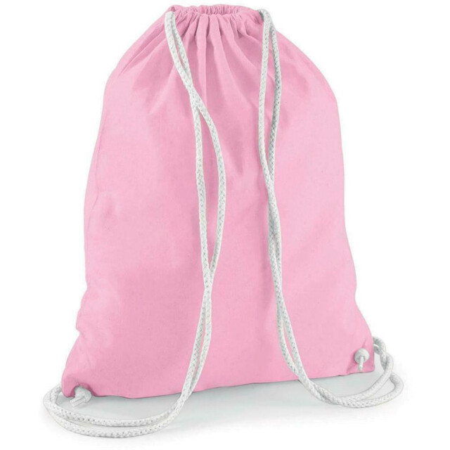 Westford Mill Katoenen gymsac-zak 12 liter UTFK958_classicpinkwhite large