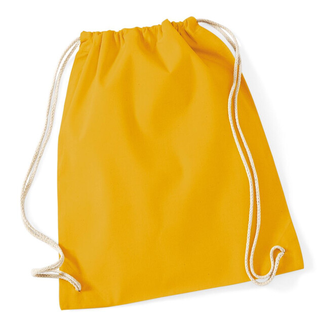 Westford Mill Katoenen gymsac-zak 12 liter UTFK958_mustard large