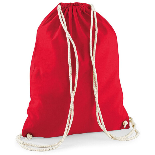 Westford Mill Katoenen gymsac-zak 12 liter UTFK958_classicred large