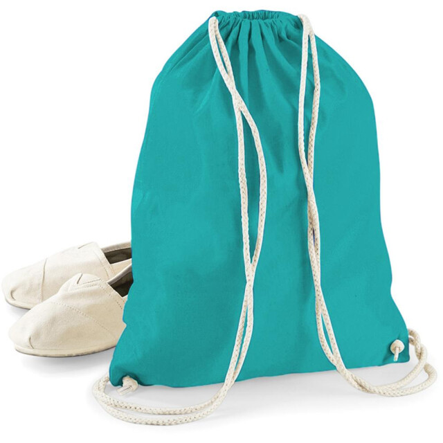 Westford Mill Katoenen gymsac-zak 12 liter UTFK958_emerald large