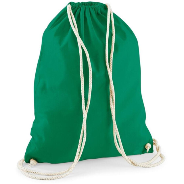 Westford Mill Katoenen gymsac-zak 12 liter UTFK958_kellygreen large