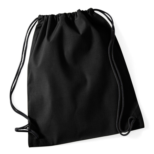 Westford Mill Katoenen gymsac-zak 12 liter UTFK958_blackblack large