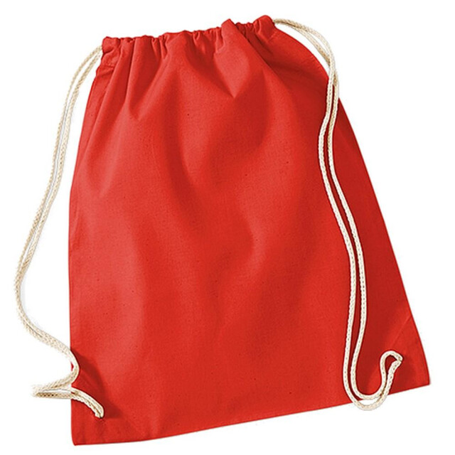Westford Mill Katoenen gymsac-zak 12 liter UTFK958_brightred large