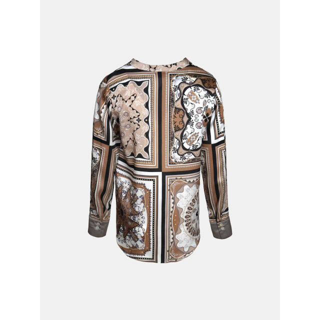 Mucho Gusto ® blouse monza klassiek brons patchwork MUCHO GUSTO® Blouse Monza Klassiek Brons Patchwork large