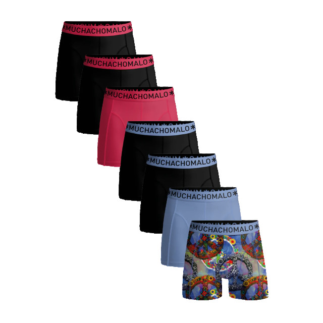 Muchachomalo Heren 7-pack boxershorts print/effen U-OUTLT1010-134 large