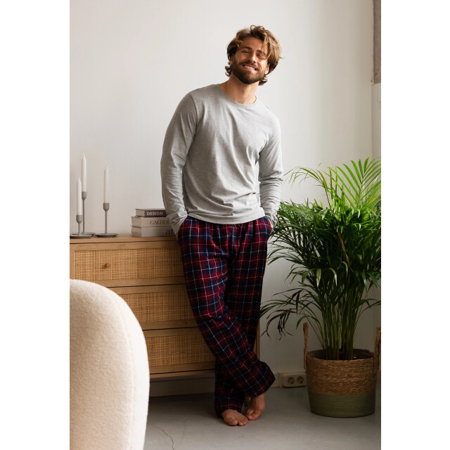 Phil & Co Heren pyjamabroek lang geruit flanel PH-449-00B large