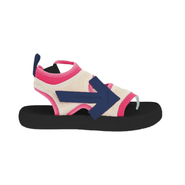 Off White Fuchsia neoprene suede sandalen Off-White Fuchsia Neoprene Suede Sandalen large