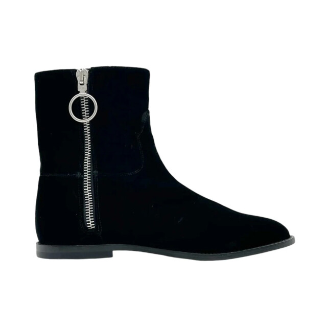 Off White Kalfsleren suede laarzen Off-White Zwart Kalfsleren Suede Laarzen large