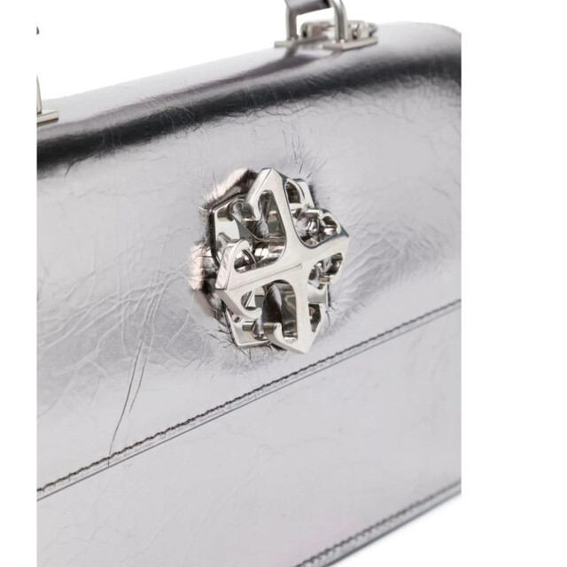Off White Leren jitney crossbody Off-White Grijs Leren Jitney Crossbody large