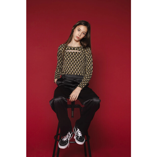 Looxs Revolution Fancy top graphic print en keyhole voor meisjes in de kleur 2433-5480-305 large