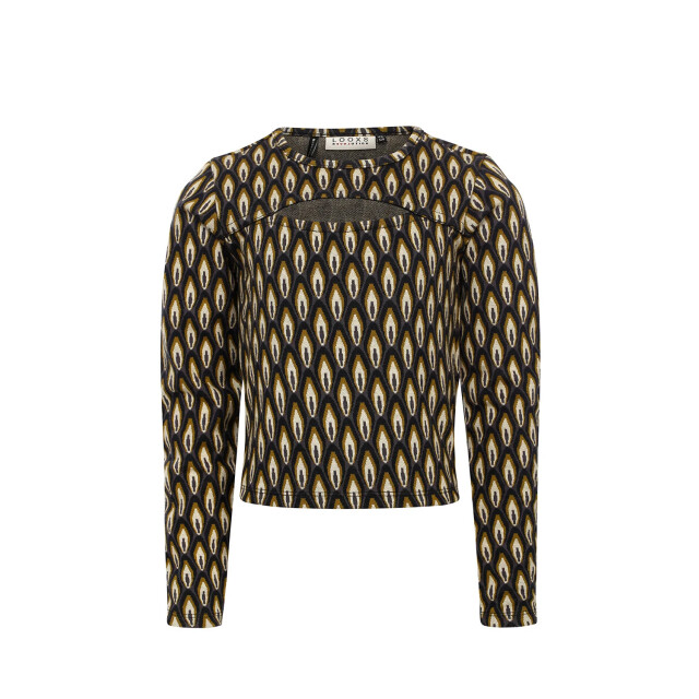 Looxs Revolution Fancy top graphic print en keyhole voor meisjes in de kleur 2433-5480-305 large