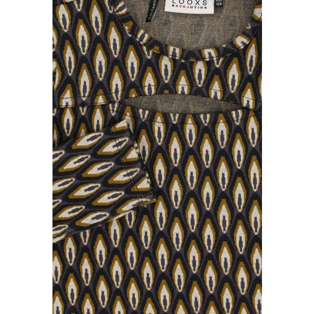 Looxs Revolution Fancy top graphic print en keyhole voor meisjes in de kleur 2433-5480-305 large