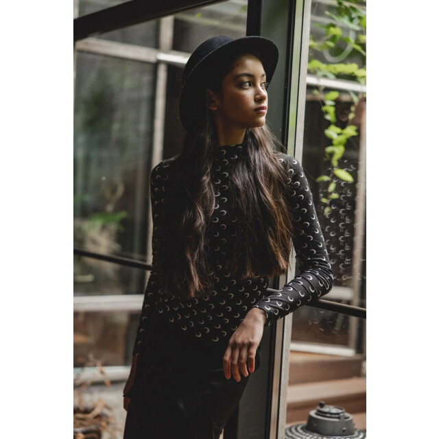 Looxs Revolution Longsleeve zwart dark moon voor meisjes in de kleur 2433-5415-136 large