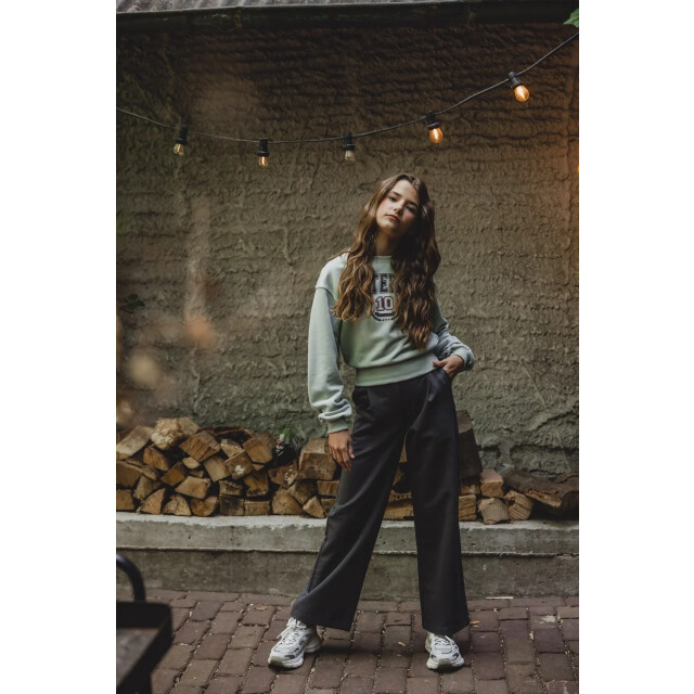Looxs Revolution Wide leg pantalon grey melee voor meisjes in de kleur 2432-5648-006 large