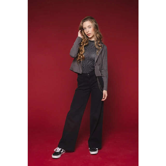 Looxs Revolution Cropped blazer grey melee voor meisjes in de kleur 2432-5048-006 large