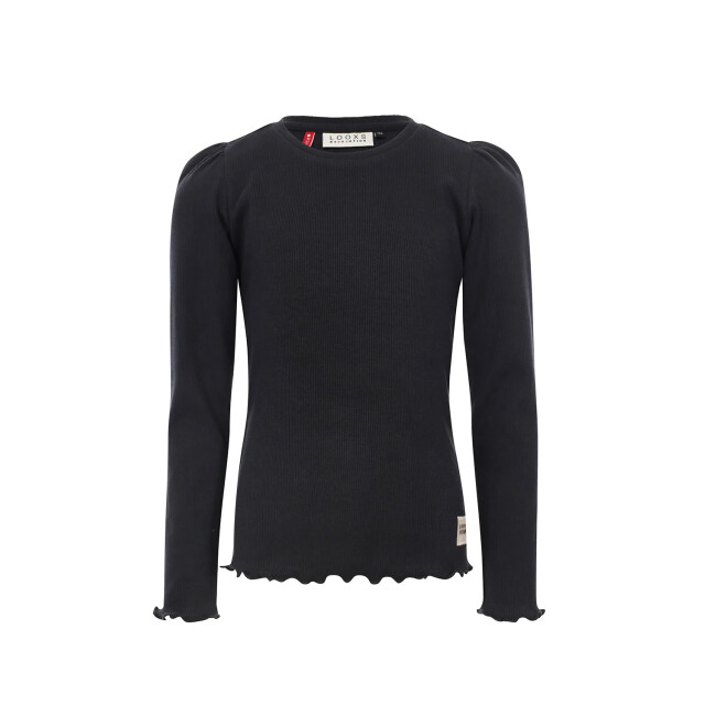 Looxs Revolution Longsleeve rib jersey graphite voor meisjes in de kleur 2431-7442-094 large