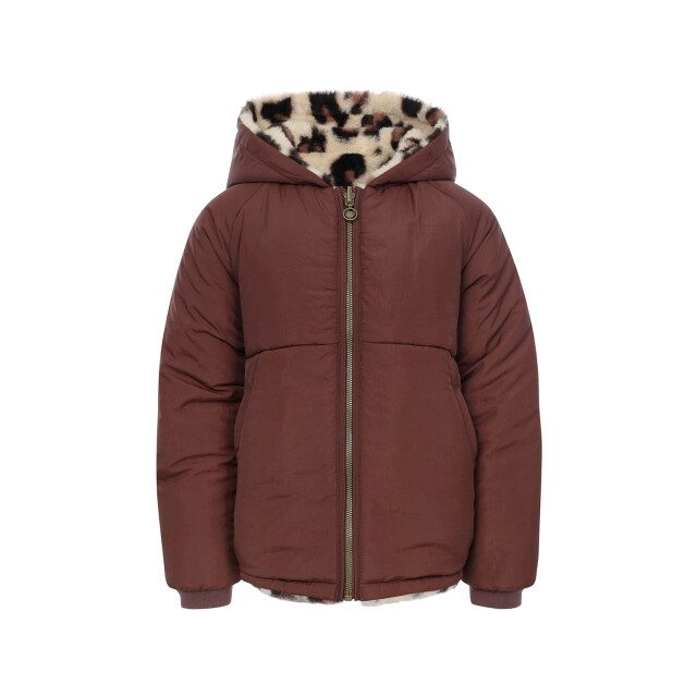 Looxs Revolution Reversibel winterjas big leopard voor meisjes in de kleur 2431-7220-452 large
