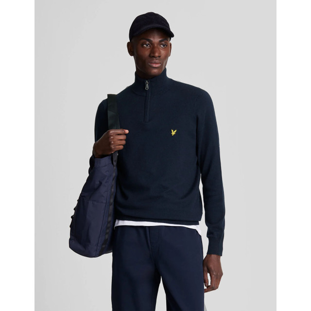 Lyle and Scott Lyle&scott cotton merino quarter zip truien kn2112vc KN2112VC large