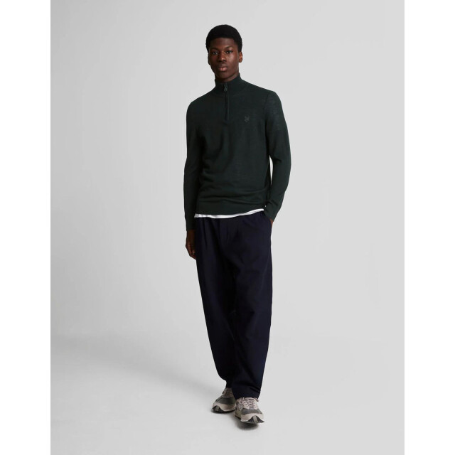 Lyle and Scott Lyle&scott tonal eagle merino quarter zip jumper truien kn2122vc KN2122VC large