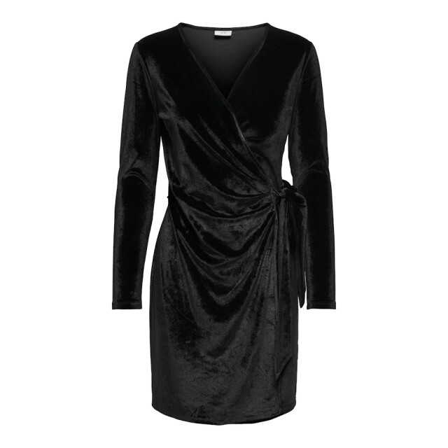 Jacqueline de Yong Sandy l/s velvet wrap dress 15336926 large