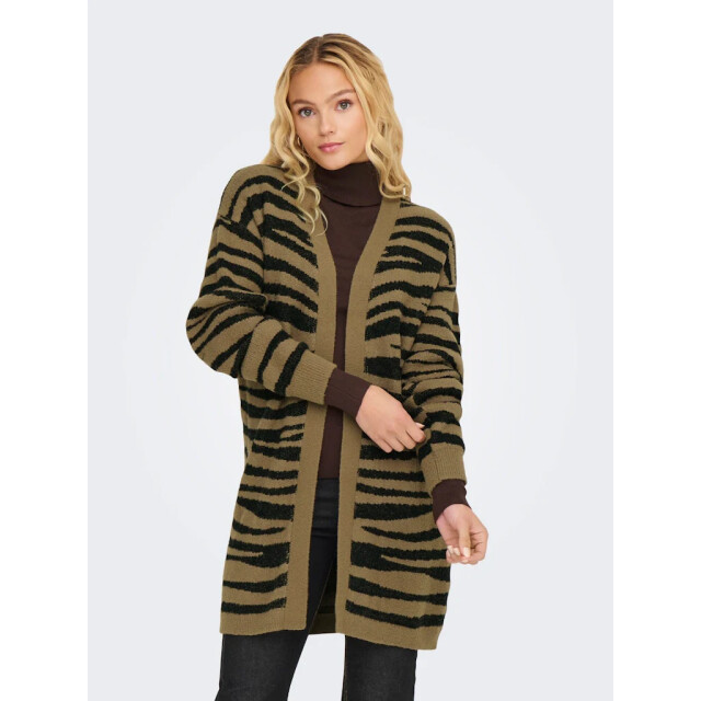 Jacqueline de Yong Lorraine animal l/s long cardigan 15328366 large