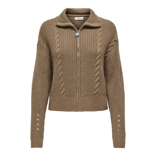 Jacqueline de Yong Justy ice l/s short zip cardigan 15315058 large