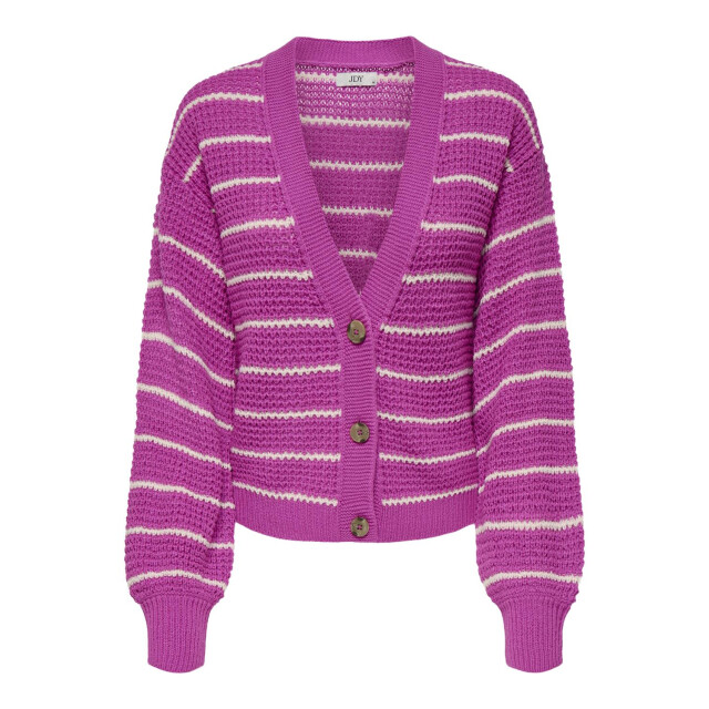 Jacqueline de Yong Ellen l/s v-neck stripe cardigan 15328338 large